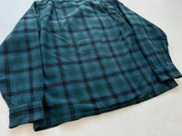 60s Pendleton Plaid Board Shirt L Turquoise