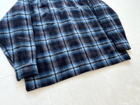 60s Pendleton Shadowplaid Board Shirt XL Navy&Blue