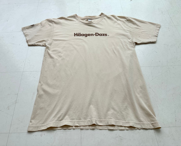 Used Haagen Dazs Vanilla T-shirt L Ivory