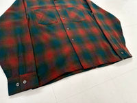 60s DutchMaid Shadow Plaid Loop Wool Shirt L Multi