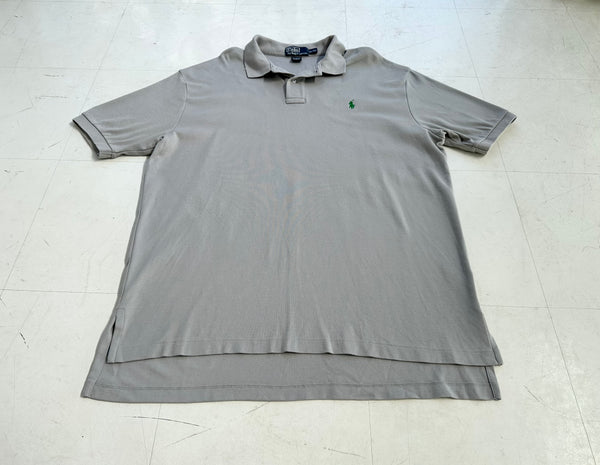 90s Polo Ralph Lauren 100%Cotton Polo shirt XL LightGray