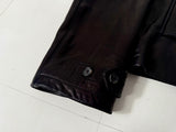 90s Polo Ralph Lauren Leather Harrington Jacket M Black