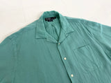 90s Polo Ralph Lauren CALDWELL Linen Loop Shirt L Turquoise