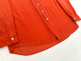 90s Polo Ralph Lauren Western Luxury Corduroy L/S Shirt M HermesOrange