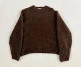 60s Alps Mohair Crewneck Sweater M DeepBrown