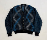 60s Sears Premiere Mohair Cardigan M Black