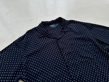90s Polo Ralph Lauren CLAYTON Polka Dot Rayon Loop Shirt L