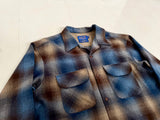 90s Pendleton Shadow Plaid Board Shirt L Blue