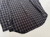90s Polo Ralph Lauren BLAKE Shadow Plaid L/S Shirt L Black