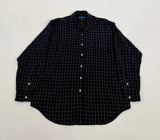 90s Polo Ralph Lauren BLAKE Plaid L/S Shirt L Black