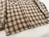 90s Pendleton Shadow Plaid Board Shirt M Brown&Ivory