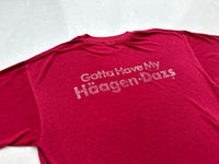90s Haagen Dazs Logo T-shirt Burgundy