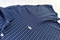 90s POLO GOLF Striped Polo Shirt XL Navy