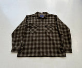 90s Pendleton Shadow Plaid Board Shirt L OD