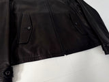 90s Polo Ralph Lauren Leather Harrington Jacket M Black