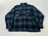 90s WOOLRICH Shadow Plaid Wool Jacket L Black&Blue
