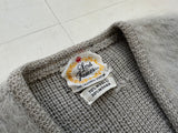 60s Lord Fames Mohair Cardigan L SilverGray