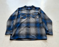 90s Pendleton ShadowPlaid board Shirt M Blue