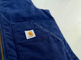 90s Carhartt Duck Vest L V01 NavyBlue