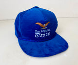90s LosAngeles Times Corduroy SnapBack Blue