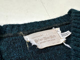 60s Brian Mac Nail Mohair Sweater L Blue&Black