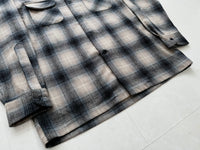 90s Pendleton Shadow Plaid Board Shirt M Off White&Black