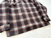 60s Pendleton ShadowPlaid Board Shirt XL Brown