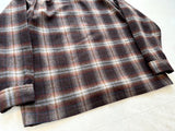 60s Pendleton ShadowPlaid Board Shirt XL Brown