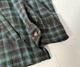 90s Pendleton Front Zip ShadowPlaid Jacket XL Green&Blue
