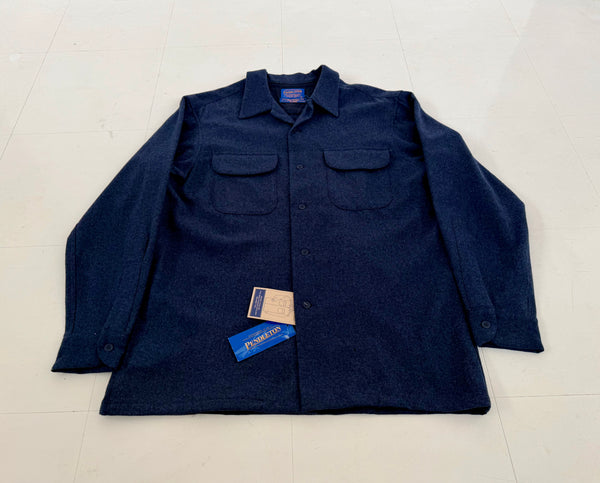 90s Deadstock Pendleton Plane Board Shirt M DeepNavy