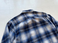 90s Polo Ralph Lauren Shadow Plaid Flannel L/S Shirt S Blue&White