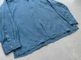90s Polo Ralph Lauren Linen&Silk Loop Shirt L LightBlue