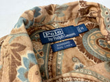 90s Polo Ralph Lauren BONNARD Paisley L/S Shirt M LightBrown