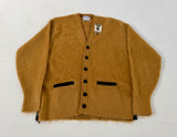 60s Deadstock INTERVALE Mohair Cardigan L MustardYellow