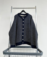 80s L.L.Bean BirdsEye Knit Cardigan XL