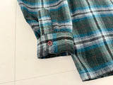 60s Pendleton Shadow Plaid Board Shirt XL Emerald