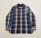 90s Polo Ralph Lauren Large Plaid Work L/S Shirt L Blue