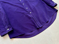 90s Polo Ralph Lauren Western Luxery Corduroy L/S Shirt XL DeepPurple