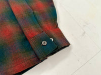 60s DutchMaid Shadow Plaid Loop Wool Shirt L Multi