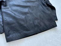 90s Polo Ralph Lauren Leather CarCoat L Black