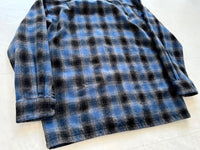 90s Pendleton ShadowPlaid Board Shirt M Black&Blue
