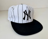 90s Newyork Yankees Pinstriped SnapBack White&Black