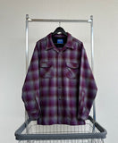 90s Pendleton Shadow Plaid Board Shirt XL Purple&Gray
