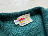 60s GrantCrest Mohair Cardigan L Emerald