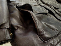 80s Eddie Bauer Leather Puffer Coat L