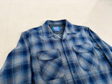 90s Pendleton Shadow Plaid Board Shirt M Blue