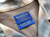90s Pendleton ShadowPlaid Board Shirt L Ivory&Gray