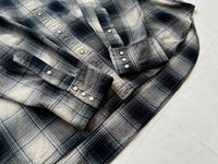 90s Polo Ralph Lauren Shadow Plaid Western Shirt XXL Black&White