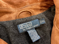 90s Polo Ralph Lauren Nubuck Leather CarCoat XL