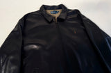 90s Polo Ralph Lauren Leather SwingTop Jacket XXL Black